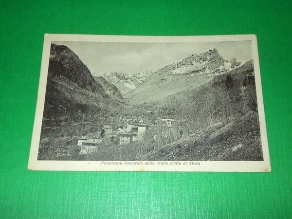 Cartolina Valle d' Ala di Stura - Panorama generale 1925 …