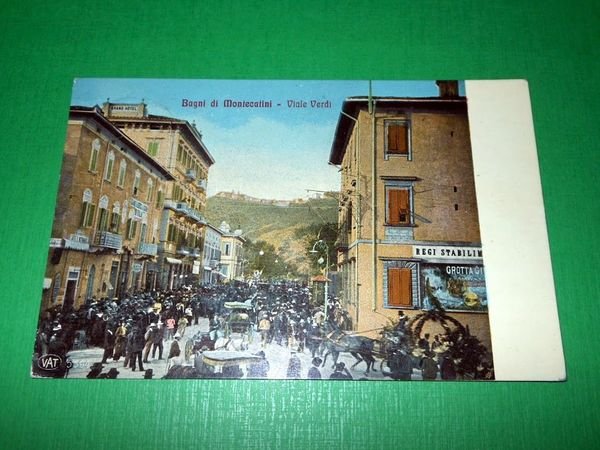 Cartolina Bagni di Montecatini - Viale Verdi 1911