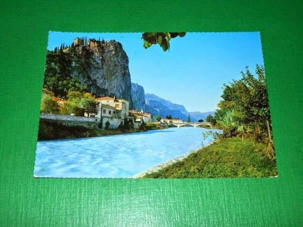 Cartolina Arco - Fiume Sarca e Castello 1962