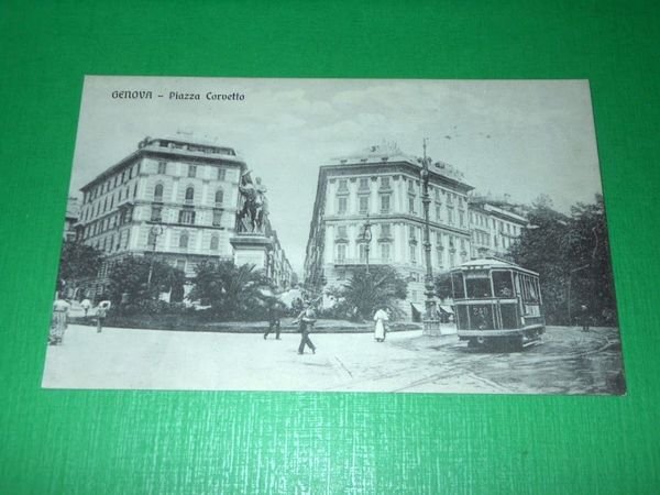 Cartolina Genova - Piazza Corvetto 1920 ca
