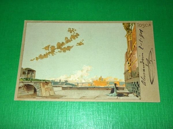 Cartolina Lirica Opera G. Puccini - TOSCA 1901 #1