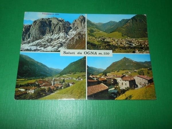Cartolina Saluti da Ogna ( Valle Seriana Bergamo ) - …