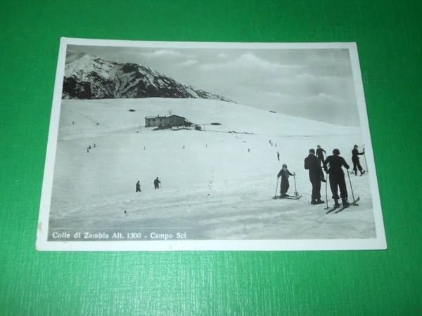 Cartolina Colle di Zambla - Campo Sci 1940