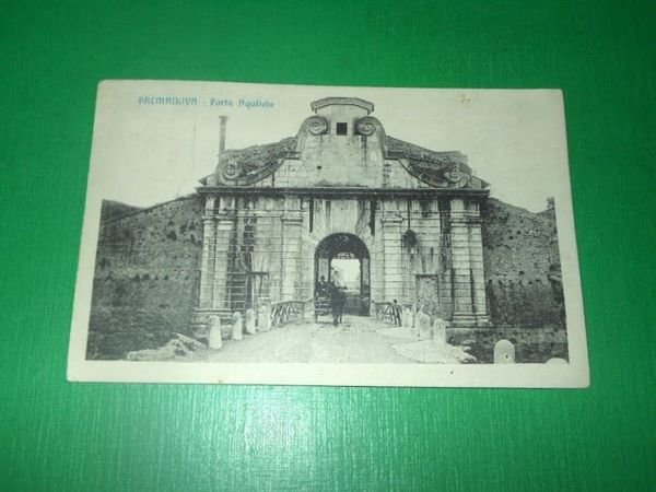 Cartolina Palmanova - Porta Aquileia 1916