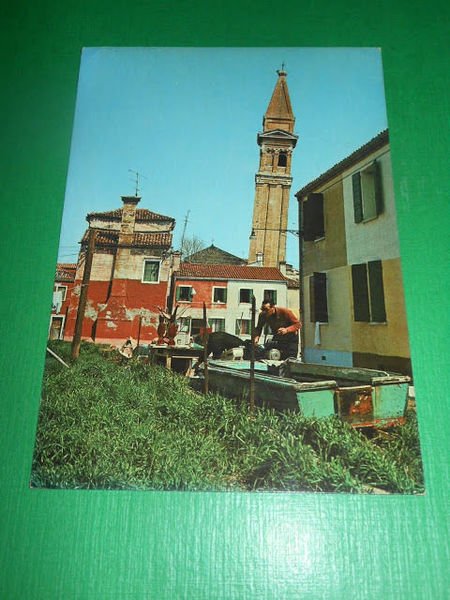 Cartolina Burano ( Venezia ) - Il campanile storto 1970 …