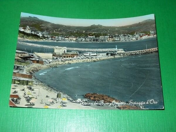 Cartolina Imperia - Spiaggia d'Oro 1954