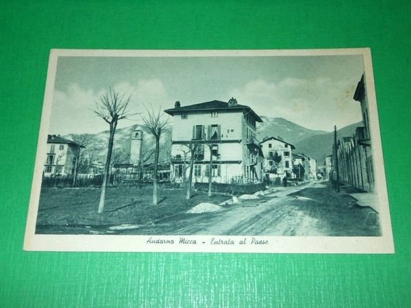 Cartolina Andorno Micca ( Biella ) - Entrata al Paese …
