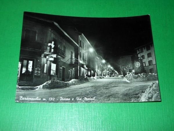 Cartolina Bardonecchia - Piazza e Via Medail 1958 | Immagine principale
