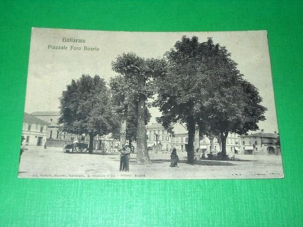 Cartolina Gallarate - Piazzale Foro Boario 1907
