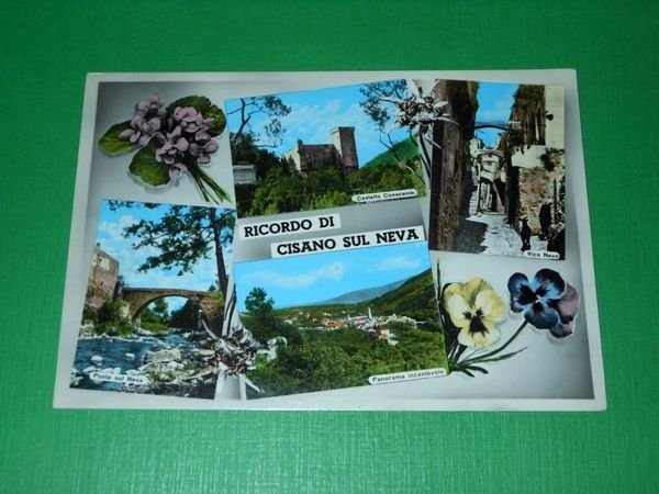 Cartolina Ricordo di Cisano sul Neva - Vedute diverse 1955 …
