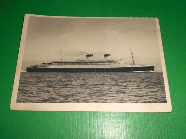 "Cartolina Navigazione "Italia" Flotte Riunite - Genova - Nave Conte …
