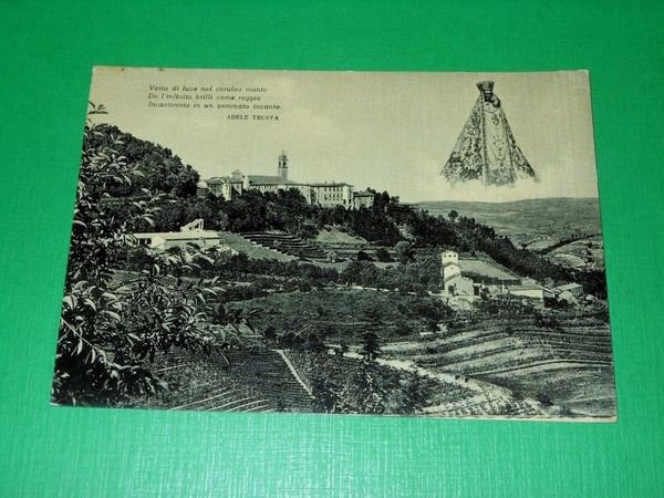 Cartolina Saluti dal Santuario di Crea Monferrato - Veduta 1956