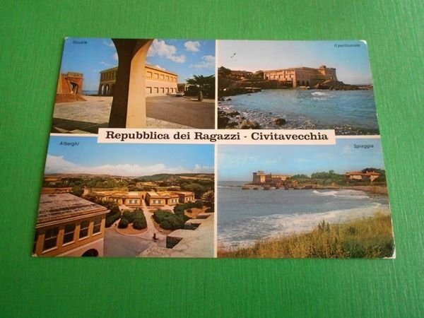 Cartolina Civitavecchia - Repubblica dei Ragazzi - Villaggio sul mare …