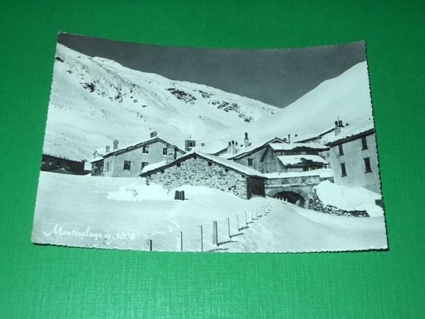 Cartolina Montespluga - Particolare sotto la neve 1961