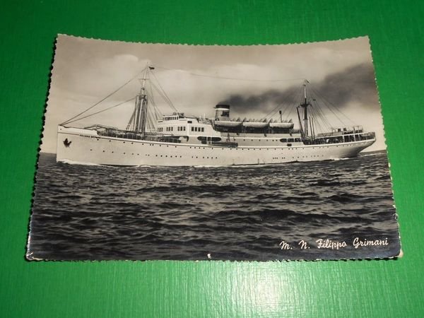 "Cartolina Marina Navigazione Navi - M. N. "Filippo Grimani" 1950 …