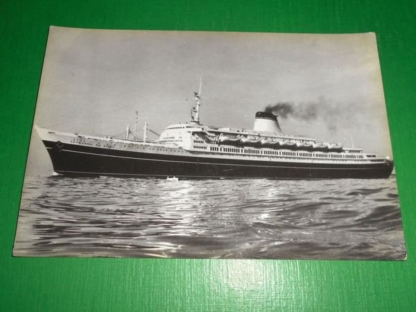 Cartolina Navigazione Genova - T/n Leonardo da Vinci 1960 ca