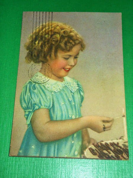 Cartolina Cinema Film - Ritratto di Shirley Temple ( Riccioli …
