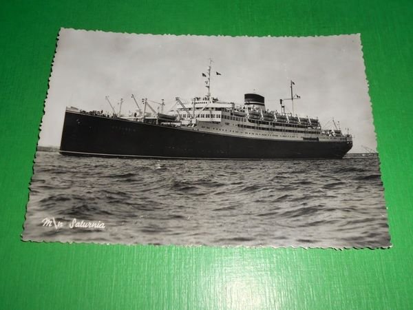 Cartolina Navigazione Navi - Motonave M/N "Saturnia" 1950 ca