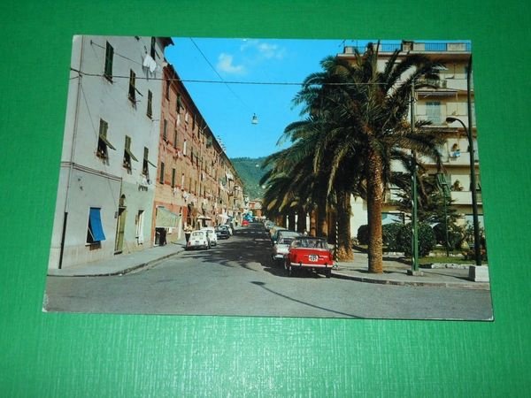 Cartolina Riva Trigoso - Via Cristoforo Colombo 1971