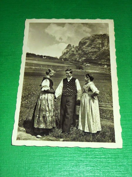 Cartolina Costumi di Fiè allo Sciliar - Dolomiti 1941