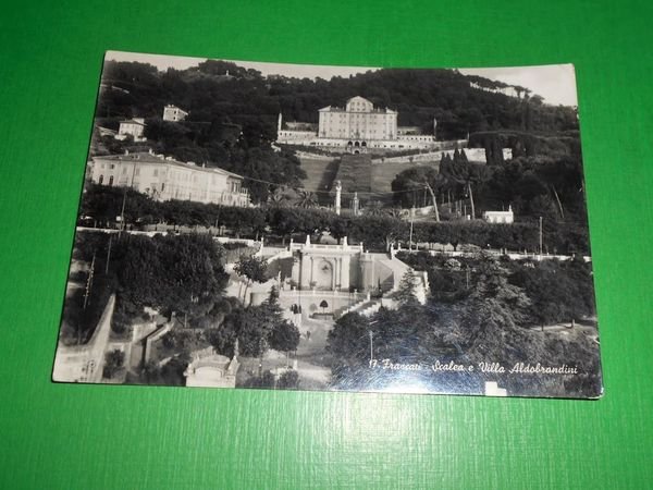 Cartolina Frascati - Scalea e Villa Aldobrandini 1952 | Immagine Gallery 1