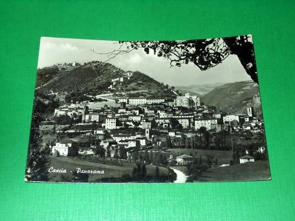 Cartolina Cascia - Panorama - 1954