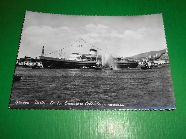 Cartolina Navigazione - Genova - Porto - T/N Cristoforo Colombo …