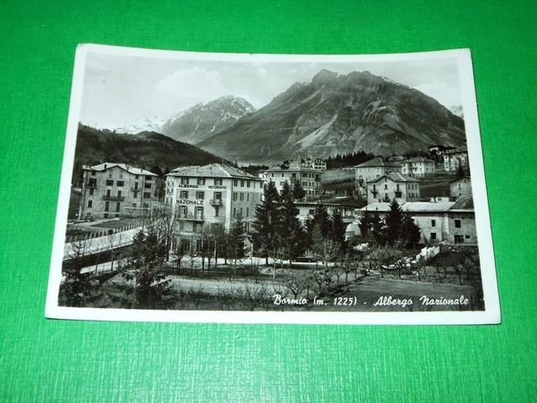 Cartolina Bormio - Albergo Nazionale 1956 | Immagine principale