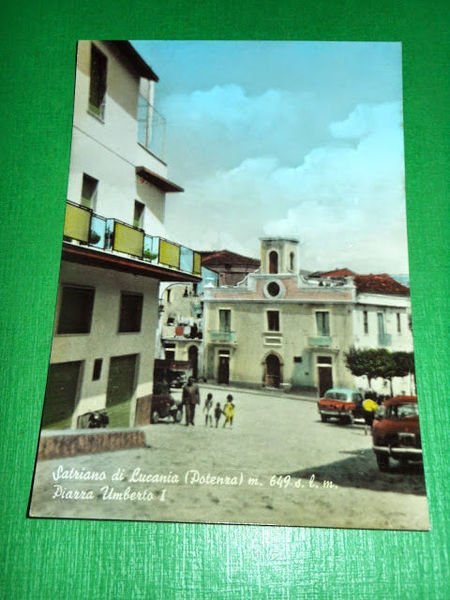 Cartolina Satriano di Lucania ( Potenza ) - Piazza Umberto … | Immagine principale
