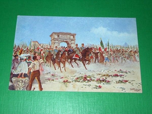 Militaria WWI - Cartolina Augurale di Vittoria 1916 | Immagine principale