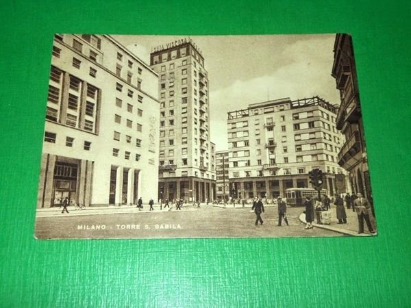 Cartolina Milano - Torre S. Babila 1943