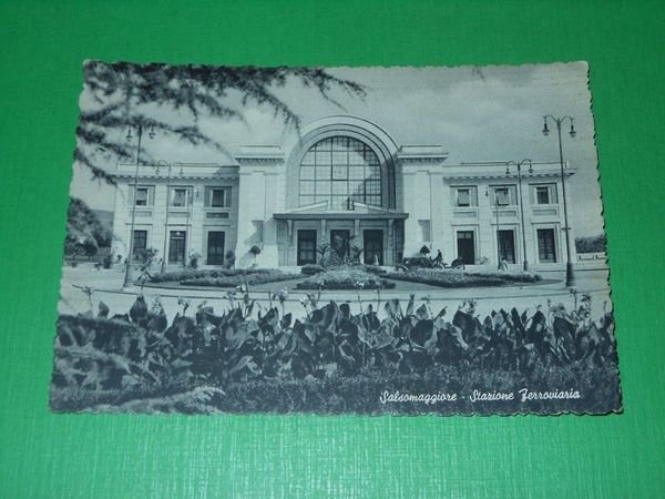 Cartolina Salsomaggiore - Stazione Ferroviaria 1950 ca | Immagine principale