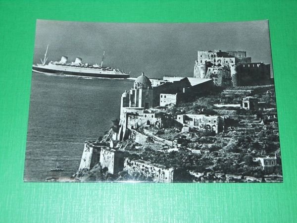 Cartolina Ischia - Castello Aragonese - Veduta aerea 1955 ca | Immagine principale