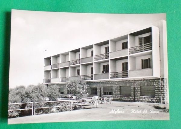 Cartolina Sassari - Alghero - Hotel El Faro - 1957