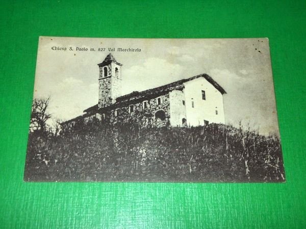 Cartolina Val Marchirolo - Chiesa S. Paolo 1920 ca
