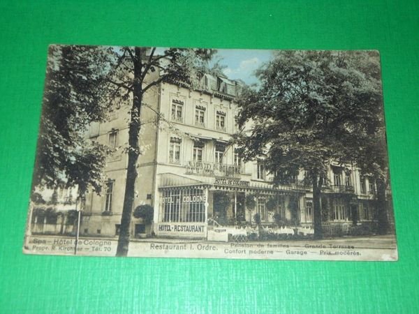 Cartolina Belgio - Spa - Hotel de Cologne 1910 ca