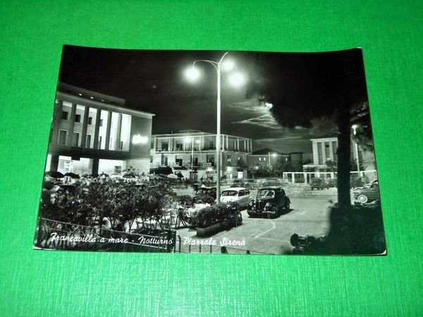 Cartolina Francavilla al Mare - Piazzale Sirena ( notturno ) …