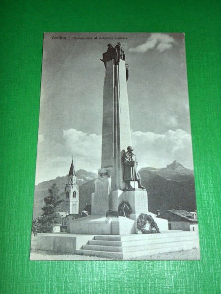 Cartolina Cortina - Monumento al Generale Cantore 1915 ca