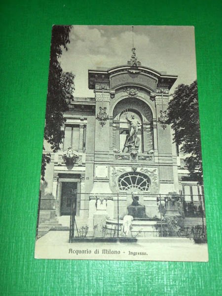 Cartolina Acquario di Milano - Ingresso 1910 ca