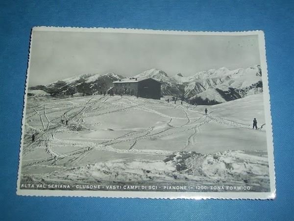 Cartolina Alta Val Seriana - Clusone - Campi da sci …