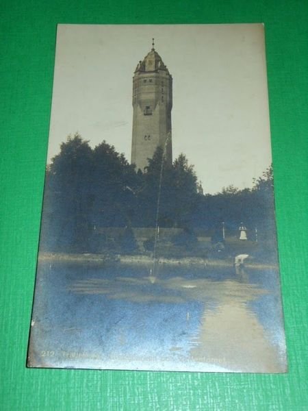 Cartolina Svezia - Tralleborg - Stadsparken och Vattentornet 1920 ca