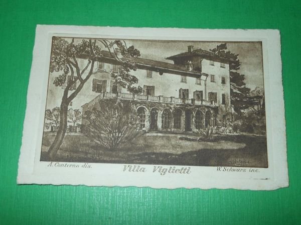 Cartolina Campiglione Fenile - Villa Viglietti 1932
