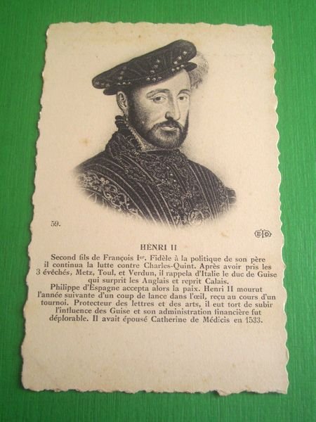 Cartolina - Ritratto Henri II de France - 1910 ca | Immagine principale
