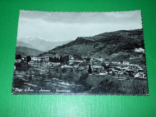 Cartolina Lago d' Orta - Armeno - Panorama 1953