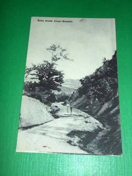 Cartolina Sulla strada Acqui - Sassello - Particolare 1912