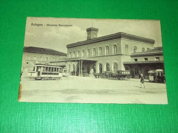 Cartolina Bologna - Stazione Ferroviaria 1915 ca