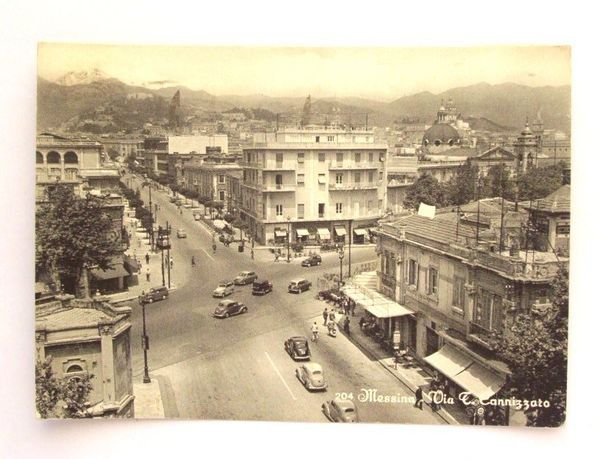 Cartolina Messina - Via Cannizzaro 1958