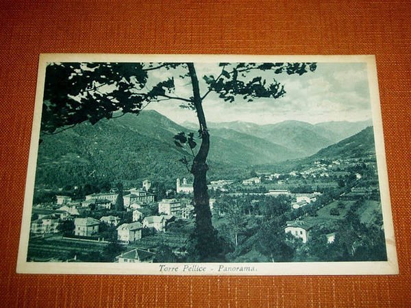 Cartolina Torre Pellice - Panorama -- 1935