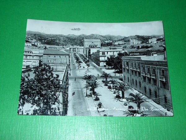 Cartolina Messina - Passeggiata di Via Boccetta 1957