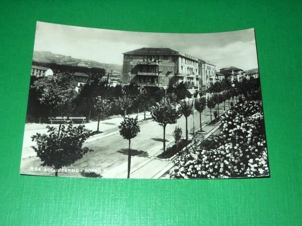 Cartolina Acqui Terme - Corso Bagni 1951